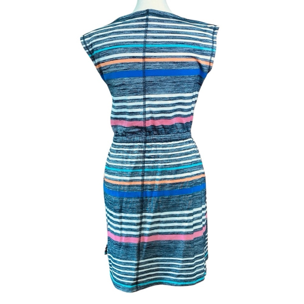 Talbots Multi-Color Stripe Drawstring Waist Sleev… - image 3